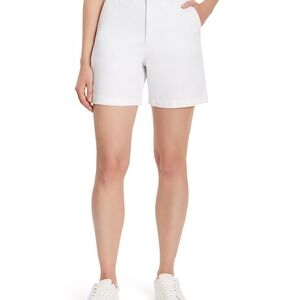 BNWT Gloria Vanderbilt 12 Classic White Chino Women's Shorts Classic Casual Chic